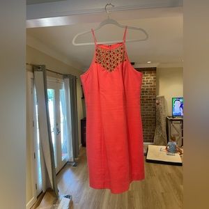 Lilly Pulitzer pink and gold dress size 10